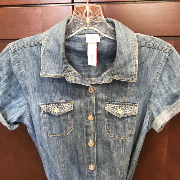 Girls Justice Denim Dress - Picture 2 of 4